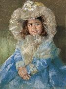 Mary Cassatt Mageter in the blue dress France oil painting reproduction